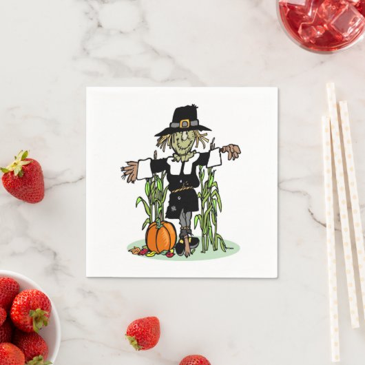 Serviette En Papier Pilgrim Scarecrow (En situation)