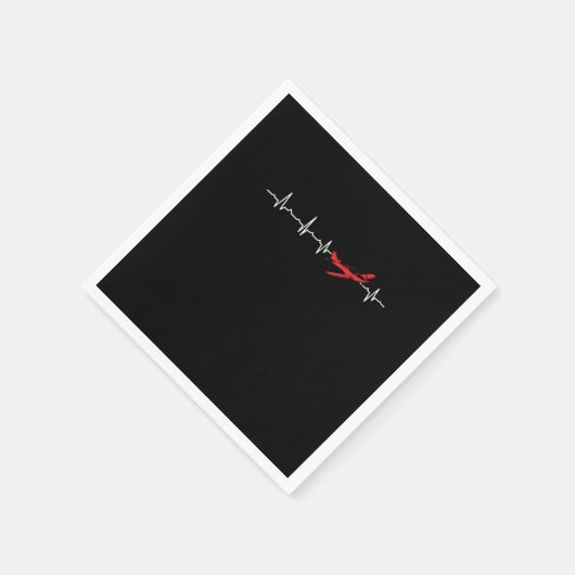 Serviette En Papier Pilot Heartbeat Aviator Flight Engineers Airplane  (Coin)