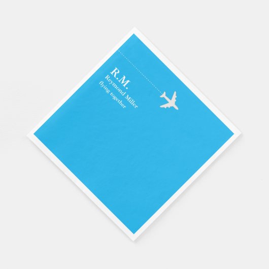 Serviette En Papier Pilote aérien Aero Azure Blue (Coin)