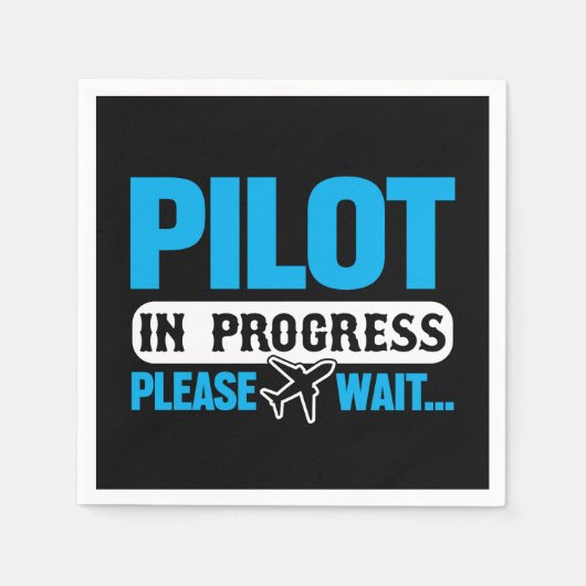 Serviette En Papier Pilote amusant en cours d'études de vol (Devant)