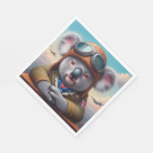 Serviette En Papier Pilote d'avion Koala (Coin)