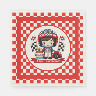 Serviette En Papier Pilote de course pour enfants Anniversaire