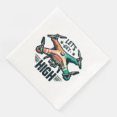 Serviette En Papier Pilote de drone (Coin)