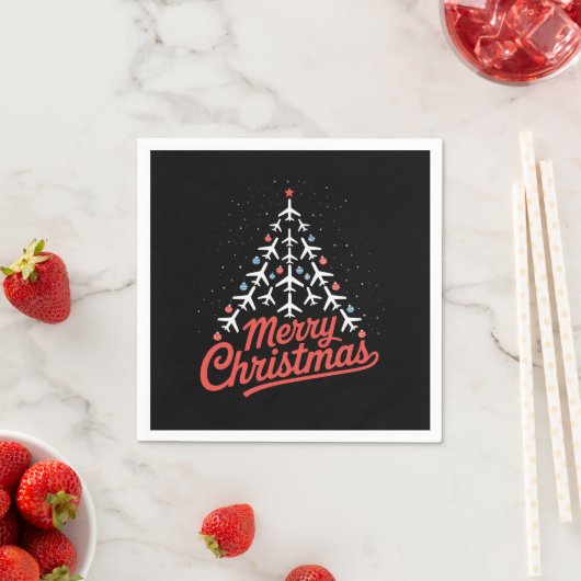 Serviette En Papier Pilote de l'arbre de Noël d'avion (En situation)