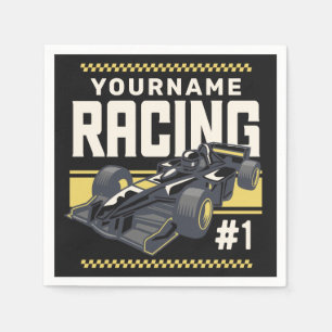 Serviette En Papier Pilote de voiture de course rapide de l'équipe de
