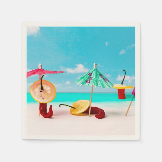 Serviette En Papier Piment De La Mer (Devant)
