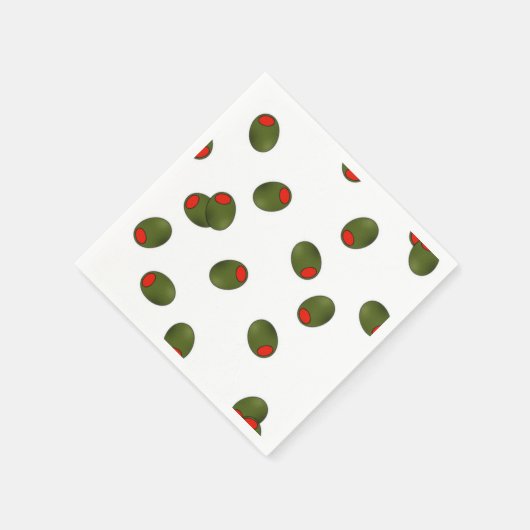 Serviette En Papier Pimento Olives Papier Naples (Coin)