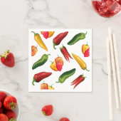 Serviette En Papier Piments colorés (En situation)