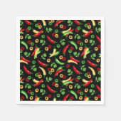 Serviette En Papier Piments de chili et Cilantro (Devant)