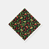 Serviette En Papier Piments de chili et Cilantro (Coin)
