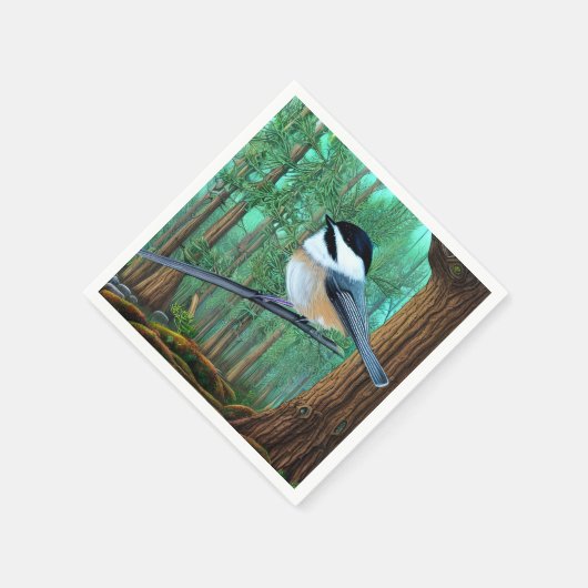 Serviette En Papier Pin À feuillage persistant rustique (Coin)