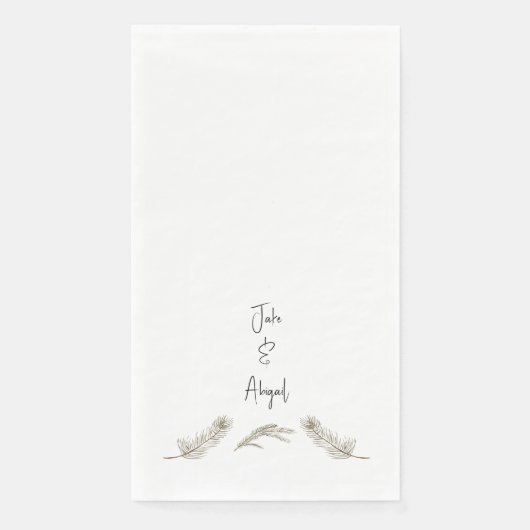 Serviette En Papier Pin d'aquarelle personnalisée simple (Devant)