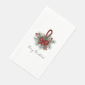 Serviette En Papier Pin de Noël avec Bow rouge (Coin)