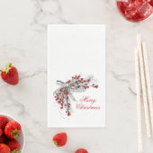 Serviette En Papier Pin de Noël et baies (En situation)