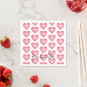 Serviette En Papier Pin Diamond Heart Gem NAME Glam Love (En situation)