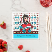 Serviette En Papier Pin-up, Rock-A-Billy (En situation)