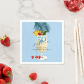 Serviette En Papier Pina Colada Cherry Cocktail 50e fête d'anniversair (En situation)