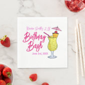 Serviette En Papier Piña Colada Puerto Rican Pineapple Cocktail Party (En situation)