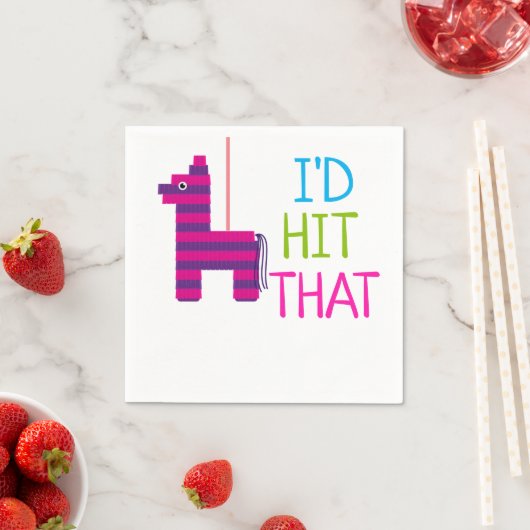 Serviette En Papier Pinata - Je le ferais (En situation)