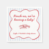 Serviette En Papier Pinch Us Crawfish Boil Baby shower Sud (Devant)