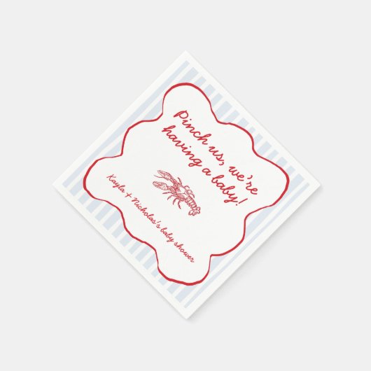 Serviette En Papier Pinch Us Crawfish Boil Baby shower Sud (Coin)