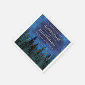 Serviette En Papier Pine Arbres Aquarelle Rustique Mariage serviettes (Coin)