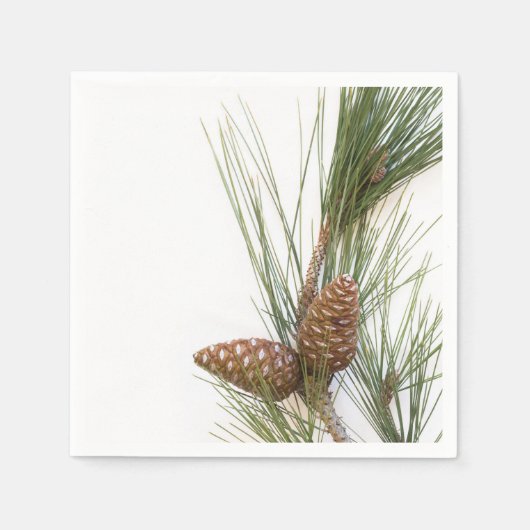 Serviette En Papier Pine branch and cones (Devant)