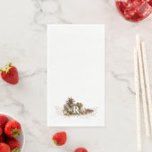 Serviette En Papier Pine Cone Monogram Serviettes invités (En situation)