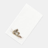 Serviette En Papier Pine Cone Monogram Serviettes invités (Coin)
