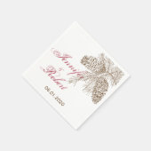 Serviette En Papier Pine Cone Nature Mariage Napkin (Coin)