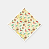 Serviette En Papier Pine Cones et Motif de Noël Holly (Coin)