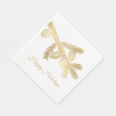 Serviette En Papier Pine d'hiver Noël (Coin)