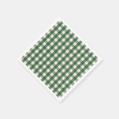 Serviette En Papier Pine Needle Lane - Pine Green Gingham Pattern (Coin)