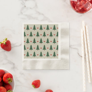 Serviette En Papier Pine & Ruban