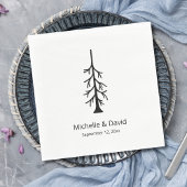 Serviette En Papier Pine Rustique Boho moderne Mariage Décontracté