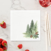 Serviette En Papier Pine Tree 6,5x6,5 Déjeuner (En situation)