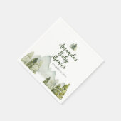 Serviette En Papier Pine Tree Adventure Mountain Baby shower serviette (Coin)