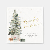 Serviette En Papier Pine Tree Mariage de Noël Napkins (Devant)