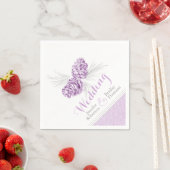 Serviette En Papier Pine violette cône d'hiver serviettes de mariage (En situation)