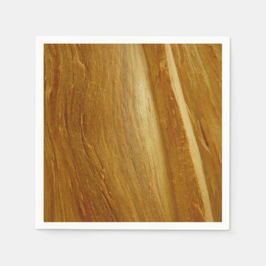 Serviette En Papier Pine Wood II Faux Texture en bois (Devant)