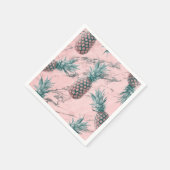 Serviette En Papier Pineappa Pink Marble Swirl Parti moderne (Coin)