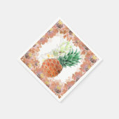 Serviette En Papier Pineapple, watercolor. (Coin)