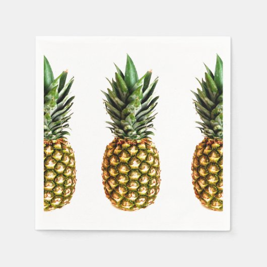 Serviette En Papier Pineappy imprimer papier tropical serviettes de fê (Devant)
