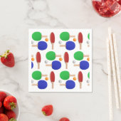 Serviette En Papier Ping Pong Table Tennis Anniversaire (En situation)
