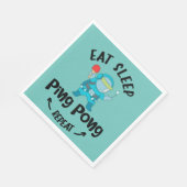 Serviette En Papier Ping pong Table Tennis Manger Sleep Répéter noir (Coin)