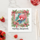 Serviette En Papier Ping Pong Table Tennis Thème de Noël (En situation)