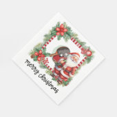 Serviette En Papier Ping Pong Table Tennis Thème de Noël (Coin)