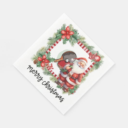 Serviette En Papier Ping Pong Table Tennis Thème de Noël (Coin)