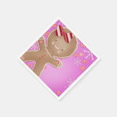 Serviette En Papier Pingerbread Pink Peppermenthe Cookie Fête de Fête (Coin)