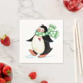 Serviette En Papier Pingouin (En situation)